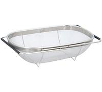 Passoire extensible en acier inoxydable pour évier avec poignées 33 x 23,5 x 10 cm - Passoire d'évier de cuisine - Passoire à pâtes