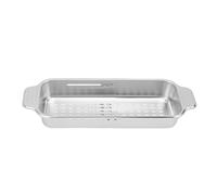 Passoire extensible sur l'évier en acier inoxydable 304 pour la cuisine, lavage des légumes, fruits, égouttoir à vaisselle (Petite)