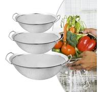 Passoire Maille Large 28cm Égouttoir Légumes Passoire Maille(28cm) | Maille large , 28cm pour idéal légumes, poignées stables, base ronde anti-roulis, lave-vaisselle