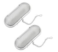 Passoire Ovale 2 Pièce, Passoire À Thé Avec Chaîne, Infuseur À Thé En Acier Inoxydable, Passoire À Sac À Soupe, Passoire À Thé En Métal, Passoire À Épices Aux Herbes