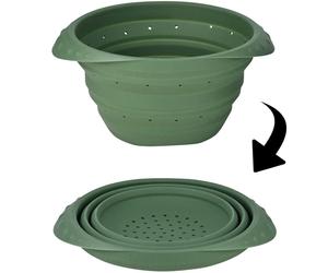 Passoire pliable cao silicone rétractable verte
