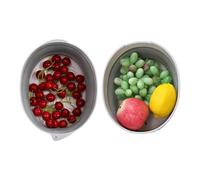 Passoire pliable pour cuisine | Égouttoir à légumes double couche, filtre à fruits | pour cuisiniers à domicile, parents, chefs, bureau, appartement, dortoir, barbecue, rassemblement, pique-nique