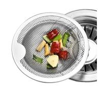 Passoire pour évier | Bouchon anti-bourrage pour recueillir les aliments, grille avec poignée pour cheveux et déchets de cuisine - Acier inoxydable durable