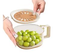 Passoire | Ustensile de cuisine multifonction 2 en 1 avec poignée rabattable et couvercle - et bol à vaisselle, pour ustensiles de cuisine, mélange, cuisine, fraises, tomates, salade, pique-nique