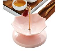 Passoires À Thé - Infuseur Céramique Feuille Design Parapluie Avec Support,Infuseur À Thé En Vrac,Pour Cuisson Pâtisserie Lait Cocktail Améliore