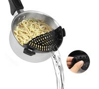 Passoires Alimentaires en Maille Fine, MXTIMWAN Passoire à Clipser en silicone de qualité alimentaire pour poêle passoire taille universelle filtre égouttoir en silicone résistant à la chaleur