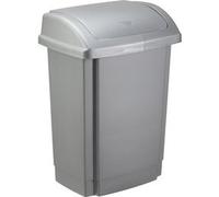 Poubelle de Cuisine à couvercle basculant 25 litres - Argent