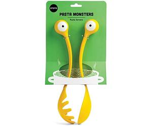 Pasta Monsters et couverts à salade - Gadgets de cuisine amusants sans BPA - Ensemble cuillère et fourchette à salade 100% de qualité alimentaire - Pelle à pâtes et à salade - 30,3 x 8,6 x 5,7 cm
