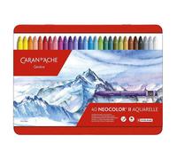 Caran D'Ache Neocolor II - Crayons Pastels cire soluble dans l'eau - Boîte de 40