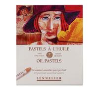 Sennelier Pastels à l'huile Portrait N132520.243 – Boîte de 24 couleurs assorties
