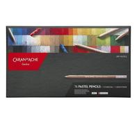 Pastels d'art au crayon, secs, 76 couleurs + 2, CARAN D'ACHE 788.376