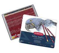 Derwent Crayons pastels – Boîte métal 24 pièces multicolore pour enfants