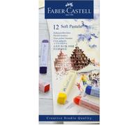 Faber-Castell Pastels tendres Goldfaber Studio carré 66 mm – coloris brillant intense – 12 couleurs