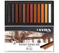 Pastels secs - LYRA - Set de 12 - Nuances de bruns - Extra fine - Mixte