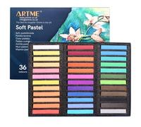 Pastels tendres - ARTME - 36 couleurs - Couleurs vives assorties - Blanc inclus - Faciles à mélanger