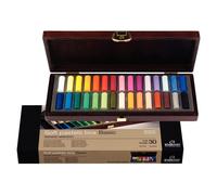 Pastels Tendres - Coffret En Bois - 30 Couleurs Assorties - Rembrandt - Beaux-Arts