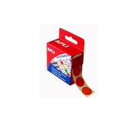 Pastille adhésive apli agipa diamètre 15mm permanente coloris rouge boîte 150 unités