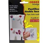 Pastille double face - COGEX - 25 pcs - Blanc - 8 mm
