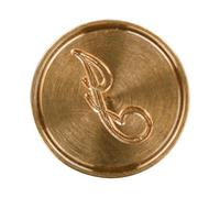 Pastille laiton sceau sur broche lettre anglaise - j