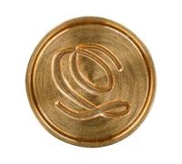 Pastille laiton sceau sur broche lettre anglaise - q