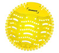 Pastille Urinoir Parfum Citron 24 Pack - Écran Anti-Projection WC | Grille, tapis et disque urinoir, désodorisant WC pour bureau, stade, école, gants inclus