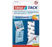 Pastilles adhésives double-face tesa 59408-00000-00 transparent 72 pc(s)
