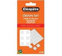 Pastilles adhésives - Transparent - Colle forte - Cléopâtre - Cléotops fort Transparent