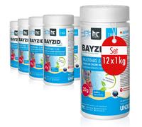 Pastilles de Chlore Multifonction 20g BAYZID® - Système de Chloration 5 en 1 en Boîtes de 1 KG (12 unités)