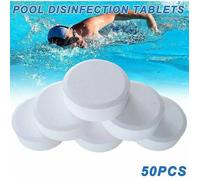 Pastilles de chlore pour piscine - 50 comprims - Anti-algues, eau claire - Facile utiliser (1 comprim = 2 g)