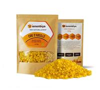 Pastilles de cire d'abeille 100% pure Bienenbiya® (400g) sans additifs, cire d'abeille naturelle pour onguents, cosmétiques, savons, fabrication de bougies et entretien du cuir/bois