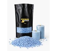 Pastilles de cire d'abeille, 1000 g, de couleur bleue, pour bougies et cosmétiques