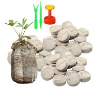Pastilles de sol - Lot de 100 briquettes de terre | Granulés de de 30 mm - Pour terrarium , jardinage intérieur, jardin potager extérieur, parterre de fleurs, rempotage de pelouse
