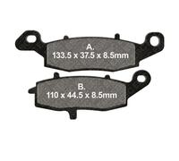 Ebc Epfa-hh Series Epfa231hh Sintered Brake Pads Noir
