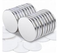Pastilles magnétiques adhésives 25 x 2 mm pour tableau blanc