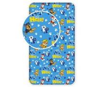Pat Patrouille Blue - Drap Housse Enfant Coton - Literie 90 x 190 cm G