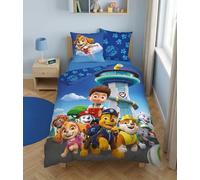 Pat Patrouille Housse de Couette 140x200 + Taie 63x63 Microfibre Boutons | Parure de lit réversible 1 personne | Microfibre douce Oeko-Tex séchage rapide | Nickelodeon | Fermeture boutons