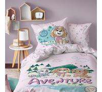 Pat Patrouille Voyage Parure de lit imprimée 100% coton Licence officielle | Housse de Couette 140x200 cm + 1 taie 63x63 cm | Fermeture avec rabat | Chambre enfant, lit 1 place | Certification Oeko-Tex