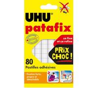 Patafix - UHU - Pâte adhésive repositionnable - Blanche - Tous supports - 80 pastilles