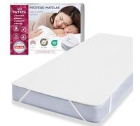 PATAYA Protège Matelas 60 x 120 cm Imperméable - Alèse Coton Oeko-Tex Certifié Respirant Bébé et Adulte Incontinence Drap Housse Anti-Acarien Lavable Hypoallergénique avec 4 Coins Élastiques 60x120