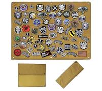 Patch Militaire, Patch Scratch, Tableau Scratch Pour Ecusson, Panneau Scratch Avec œIllets, Pliable Tableau Scratch Pour éCusson (Brun, S)