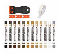 Pâte à Bois 12 Couleurs Kit Réparation pour Parquet Meuble et Sol | Mastic de rebouchage multicolore pour réparer trous rayures fissures sur bois stratifié meubles et surfaces intérieures