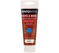 Pâte à bois à l'eau - SINTOBOIS - Blanc - 80g - Séchage rapide - Usage intérieur et extérieur