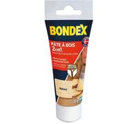 Bondex - Pâte à bois 420480 - Rebouche et restaure le bois - Sec en 30 min - 80 g - Naturel