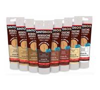 SINTO - Rebouche Petits Trous - Pâtes à Bois Sans Odeur - Prêt à l'Emploi - Sans Solvant - Sec en 4h - Intérieur et Extérieur - Ne se Rétracte pas - Merisier - Technique Professionnelle - 80 g
