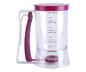 Pâte à Crêpes Distributeur De Pâte Scoop Verre Gradué Cupcake Entonnoir Pâte Outil De Distributeur Avec Mesure Etiquette 900 ml