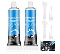 Pate a Joint Carter 100ml x 2 Tubes Colle a Pare Brise Voiture Colle Carrosserie Voiture Noir Silicone Haute Temperature Adapté