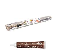 Pâte à sucre en rouleau prête à dérouler Ø 36 cm blanc + 1 Stylo chocolat