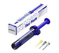Pâte de Flux à Souder Nano, 10CC, Sans Nettoyage, Anti-Oxydation, Faible Fumée, Pour Soudure IC GPU, 3 Aiguilles Incluses