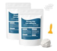 Pâte de réparation multi-usages haute résistance, adhésif métallique en pâte puissant - bâton de mastic blanc pour réparations fuites et piscines (2 pcs)