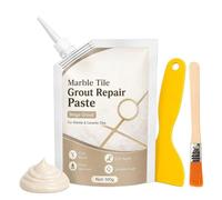 Pâte De Réparation Pour Joints De Carrelage Effet Marbre Beige, 100 G (1) | Réparation De Joints De Carrelage Beige, Résistante à L'eau Et à Séchage Rapide, Pour Salle De Bain, Douche, Cuisine Et Sols